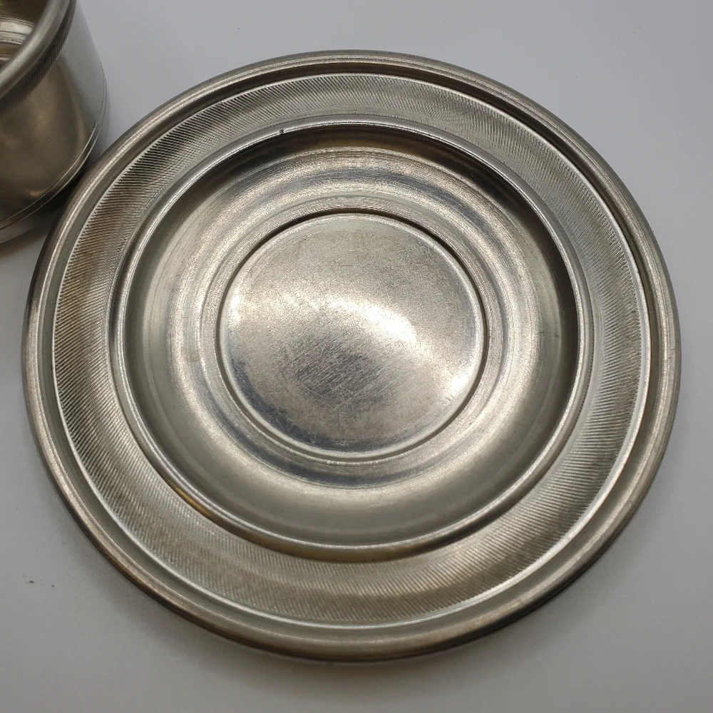 Lot of Vintage European Dutch & German Pewter. 4 Pieces.